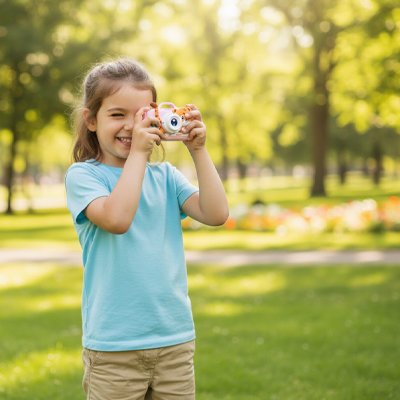 Appareil photo enfant jardin