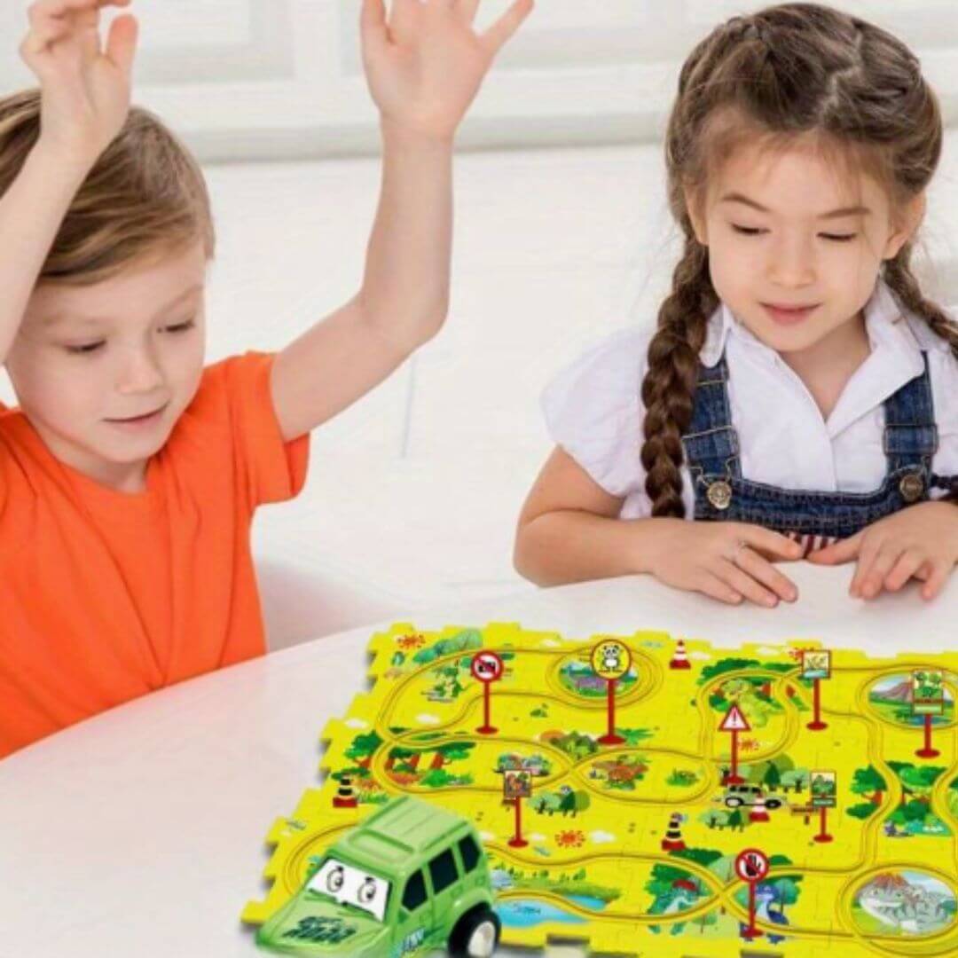 circuit-voiture-enfant-jaune