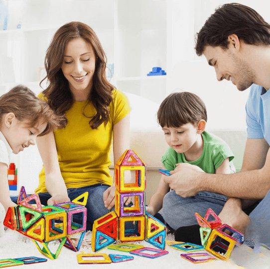 Jeu de Construction Magnétique Enfant 3 ans - Blocs Aimantés Éducatifs 2D 3D - Mon Univers Jouets