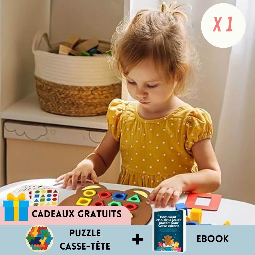 Jeu D'Association De Formes Géométriques Montessori – Jouet Éducatif Sensoriel Couleurs Et Puzzles Pour Enfants 3 Ans+
