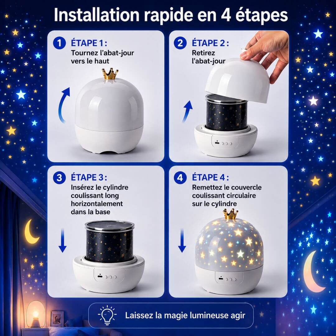 Veilleuse projection bebe / LumiStar™