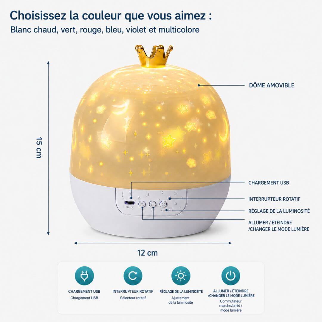 Veilleuse projection bebe / LumiStar™