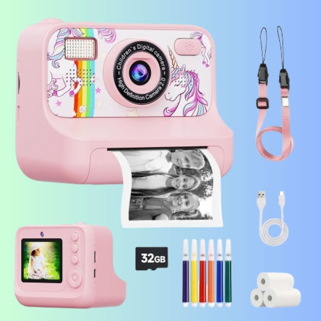 appareil-photo-instantané-enfant-rose-licorne