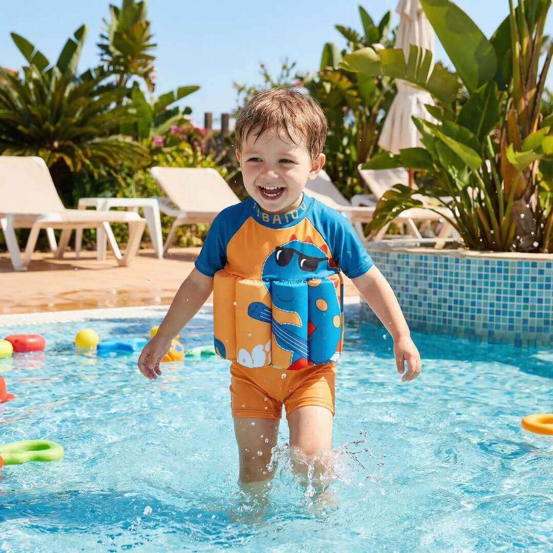 Maillot De Bain Flottant Pour Bébé Bleu - Confort Et Sécurité Pour 12-18 Mois, Modèle Universel