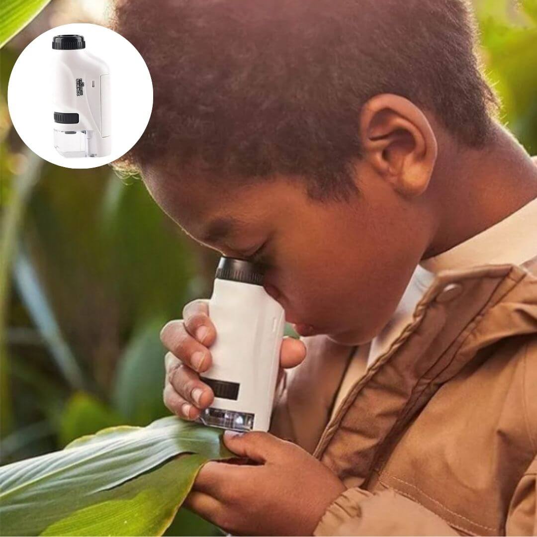 Petiscope blanc microscope pour enfant miniscope neuf éducatif STEM - France Petiscope blanc microscope pour enfant miniscope neuf éducatif STEM - France