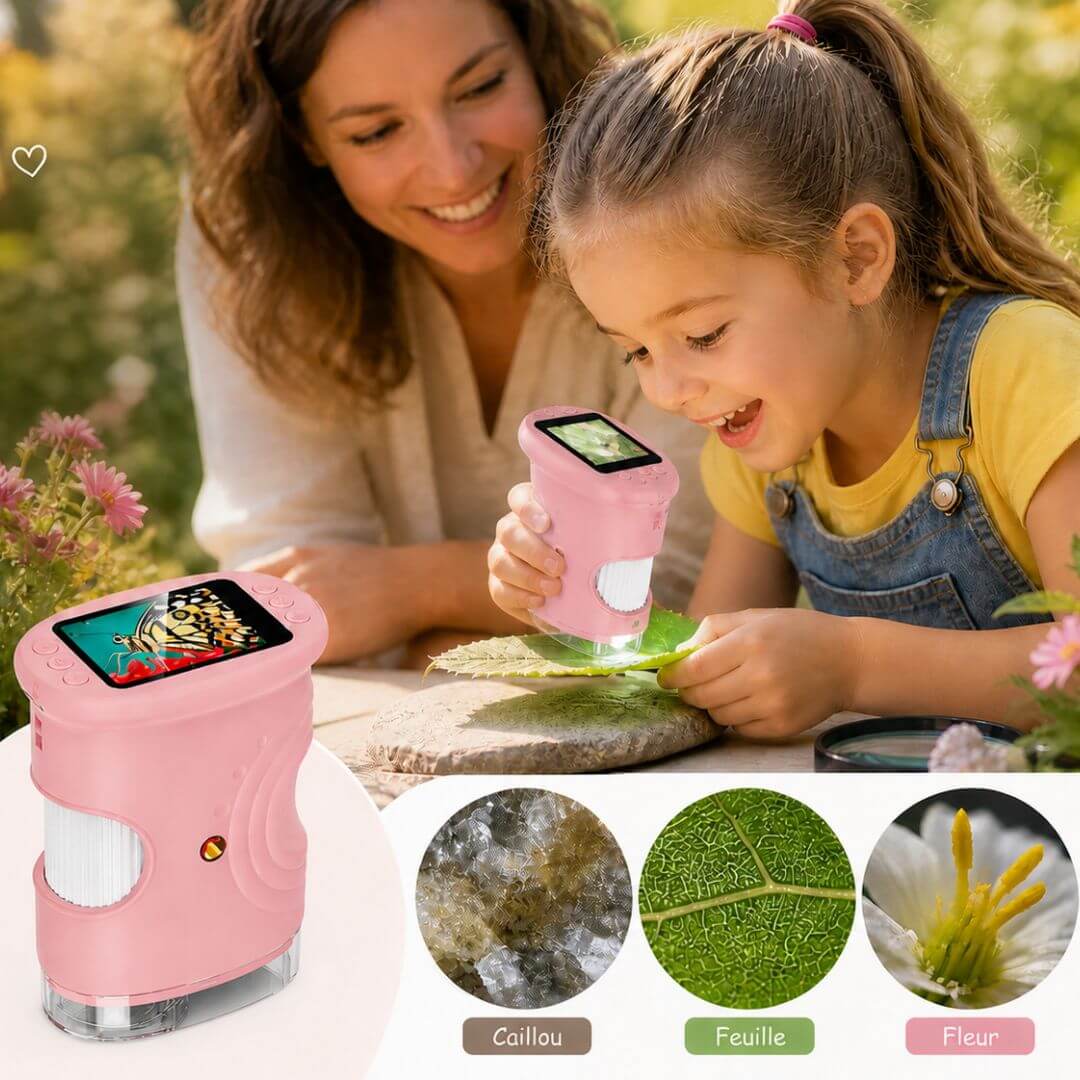 microscope enfant-rose